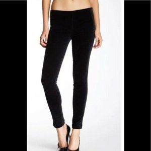 Genetic Womens Black Tuxedo Velour Skinny Pants Size 29